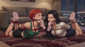 Bondage Stories #146B: Fuzzy Sock Predicament (Animated)