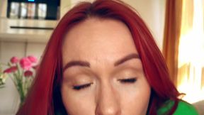 Step sister gives divine morning blowjob