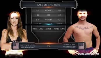 Cheyenne Jewel Tames Shawn Fox in Nude Wrestling Match