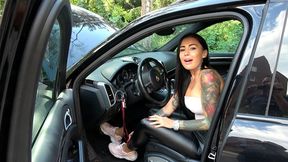 FUCKING IN PORSCHE CAYENNE HORNY BABE WANTS SPERM