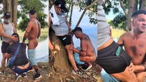 mamei o casal de dotados proximo ao lago