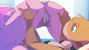 Cute futanari Pokemon in hot animated oral sex in pose sixty-nine.