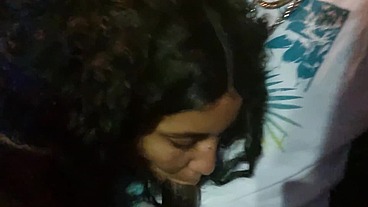 teenage girl sucking and fucking in the car with two guys from the favela