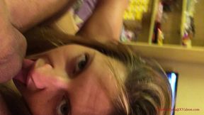 hot blonde suck and swallow like a slut!