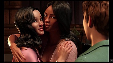 Treasure of Nadia [PornPlay Hentai game] Ep.60 crazy threesome with a latina and an asian MILF
