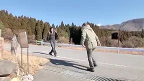 Japanese fuck party in the outdoor hot spring