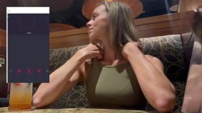 Waitress gets public cumming with vibrating toy