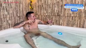 Latina MILF Kylei Eliish grinds on her boyfriend�s friend after catching him naked in her jacuzzi and gi