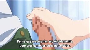 su prima le hace un footjob HENTAI