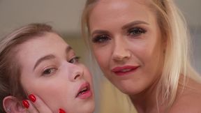 stepmom and daughter play adult games ( group fucking )
