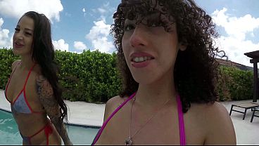 Jmac Catches Us In His Pool Outdoor Fucking Hardcore Facial