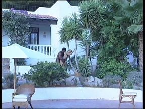 Amazing blonde with round ass and nice natural tits gets slammed by swimming pool