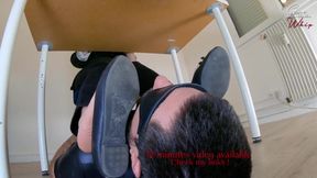 Husband Slave Crushed Under Stinky Flats Soles Gushing Cum Explosion