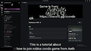 The tutorial about how to play our condo game in our discord server