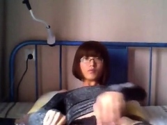 Skinny Asian Crossdresser Poses