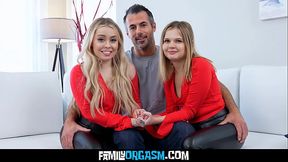 FamilyOrgasm - Twins Babes Cowgirl their Sugar Daddy to Get Pregant of Him, Coco Lovelock, Haley Spades, Bobby Beefcakes, Brock Cooper
