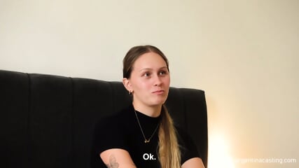 Busty blonde leaves Argentine hunk speechless at a casting call