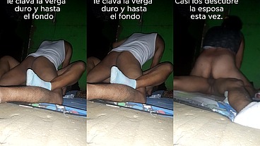 El vecino cogiendose a mi mujer.