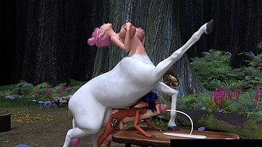 Centaur Things 3 - (Amy's Big Wish 3-3) - A Futanari Deertaur Gets Trained In The Art of Breeding!