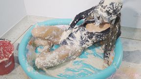 I Dive Into a Pool Filled with Oatmeal with My Snorkel