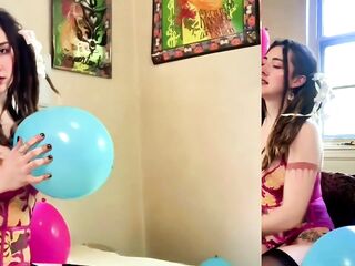 Wicked Teen discovers Stepfathers BALOON FETISH - Squeaking, Humping, and Squeezing til they pop!