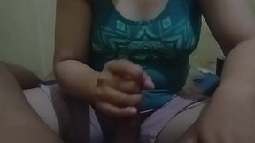 Massaging a small dick to make it big