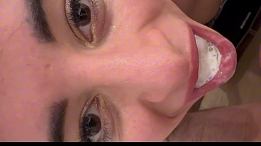 Compilación de corridas en la cara a Lulita Star best facial cums