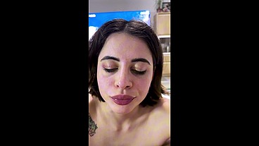 Compilación de corridas en la cara a Lulita Star best facial cums