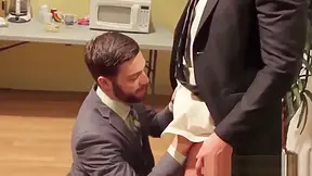 Officestud Gives Up His Ass To Stressed Colleague