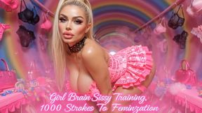 Girl Brain Sissy Training. 1000 Strokes To Feminization