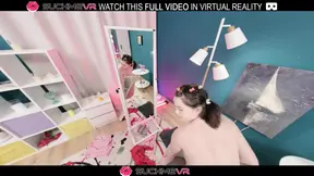 Busty horny girl Rebecca Nikson fucked her lover,in VR