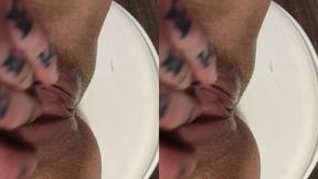 Darla the Dyke Rubbing and Slapping That Desperate Cockteasing Dyke Pussy + Big Fat FTM Fakeboy Clit