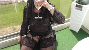 Pee Slut for Three Guys at the Holiday Apartment