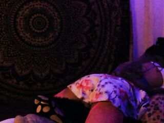 Hawt femboy looks to please herself with her jumping pillows