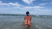 I'm at the beach—it's beautiful, isn't it?