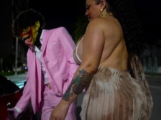 Gibby The Clown Takes Beautiful Latina Whore On A Interesting Date In Miami And Fucks Her All Over Town