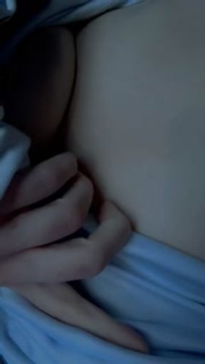 Nicolemyraaa plays with small tits in truck- public-hard nipples
