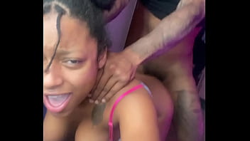 Gifted black man fucks amador girl in miniskirt, lots of intense squirting
