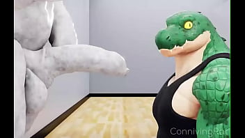 Furry Crocodilo mamando estatua grega