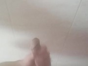 Mexicano con Verga de 20cm se Masturba en la ducha y Baila
