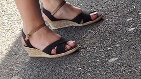 Well-sweaty and therefore stinky feet of this mature  BBW