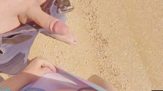 OMG STRANGER CUM INSIDE MY UNDERWEAR ON THE BEACH