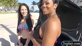 Sexy Women In Bikini Exposed Nice Boobs For Some Money