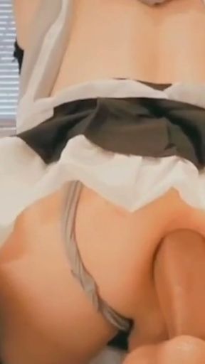 Sissy Femboy PLaying with her cock and dildo cumming for you Daddy   Clip 1