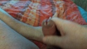 Dad Lies Down and Plays with His Small Cock He Likes to Play with It.