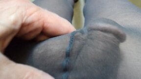 Playing with Cock in Pantyhose