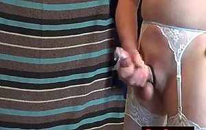 Crossdressed cumshot compilation