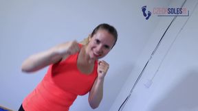 POV wrestling - she always wins