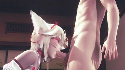 Watch Kitsune Femboy's tight ass get destroyed by a massive cock in this anime 3D hentai