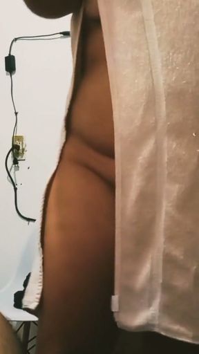 filming my wife unnoticed as she prepares to take a shower   Clip 1